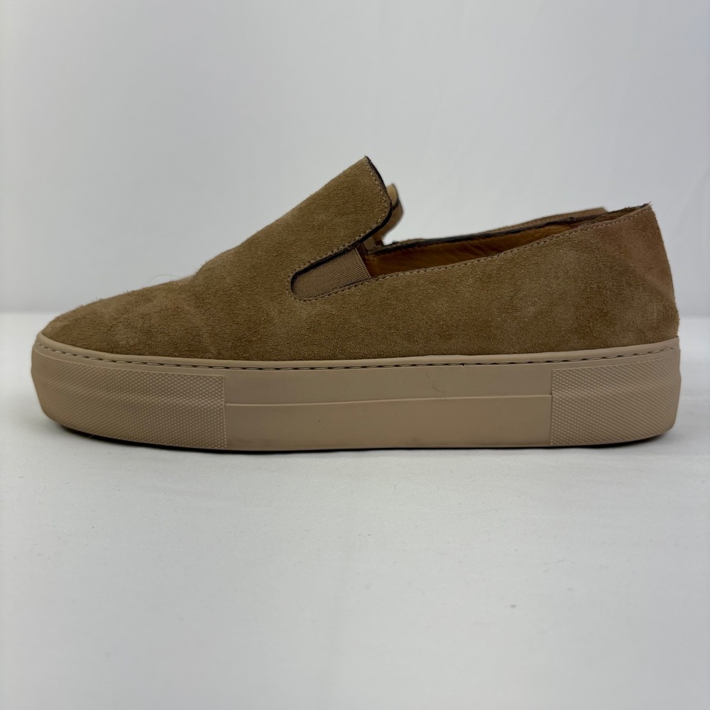 FRAME Le Ren Womens Tan Brown Suede Slip On Platform Sneakers Size 39 8.5